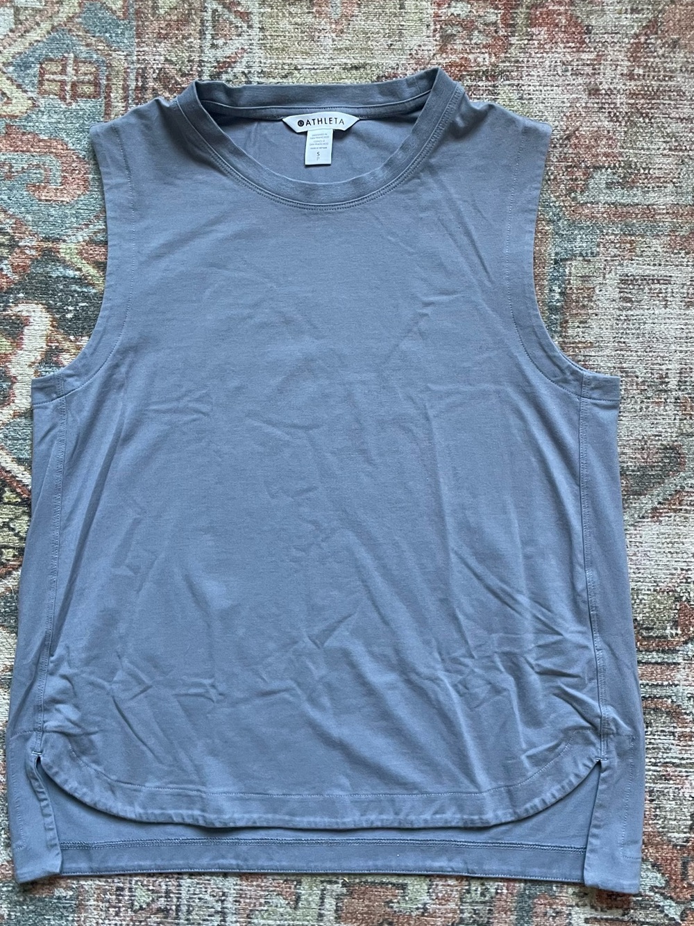 Athleta Dusty Blue Muscle Tee Tank